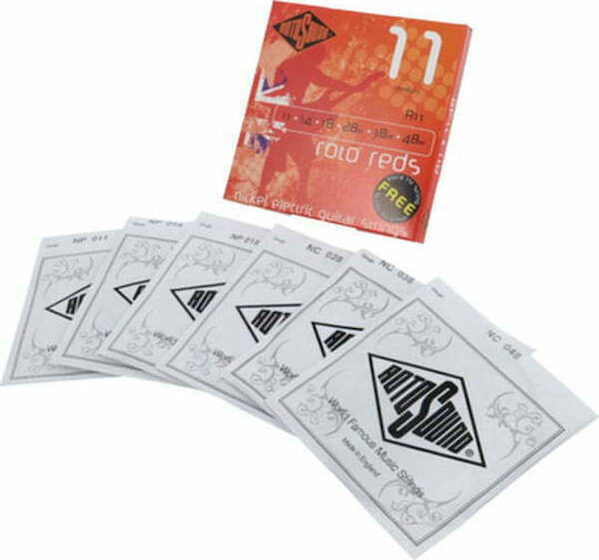 Rotosound Rotosound Electric Guitar Strings Set Nickel Plated Steel 11 - 48 Reds Medium