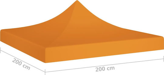 vidaXL Acoperiș Pentru Foișor 270gr/m² Portocaliu Cu Acoperire PVC 2x2m