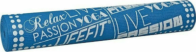 Lifefit Slim Fit Exercise Mat Blue (173x61x0.4cm)