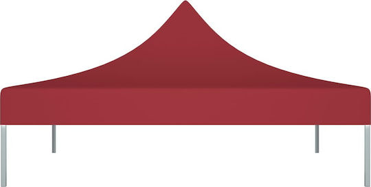 vidaXL Acoperiș pentru foișor Burgundy cu acoperire PVC 3x3m