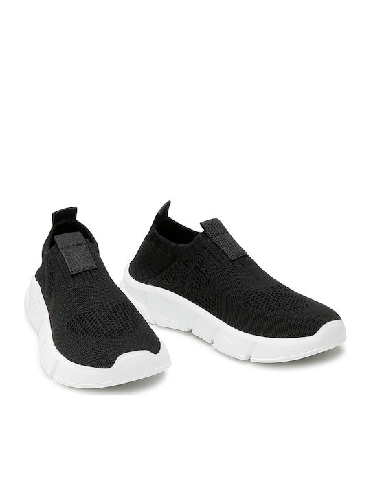 J Aril B. A Παιδικά Sneakers Ανατομικά Slip-on Μαύρα