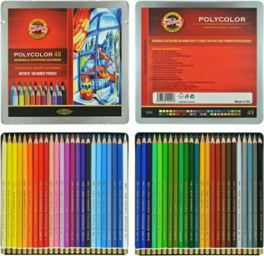 Koh-I-Noor Polycolor 48 Farbstift-Set in einer Box 48Stück Packung von 1 Verpackungen