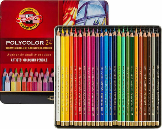 Koh-I-Noor Polycolor 24 Ξυλομπογιές Σετ 24 χρώματα