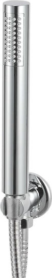 vidaXL Built-in Mixer, Hand Shower & Shower Head Set for Shower 2 Exits Inox Silver