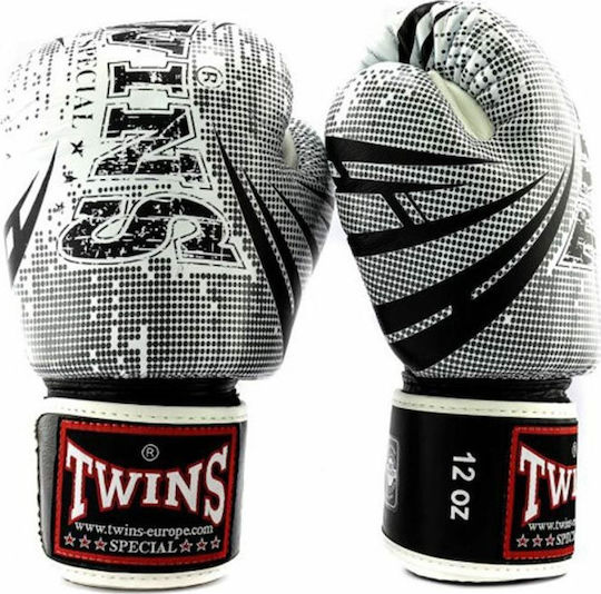 Twins Special Fantasy 2 Boxing Gloves made of Synthetic Leather for Match White