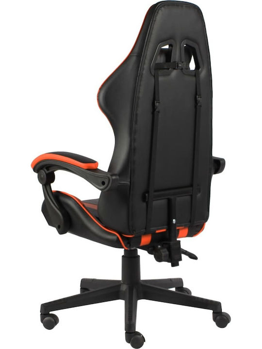 vidaXL Racing Геймърски стол Black/Orange Stripes