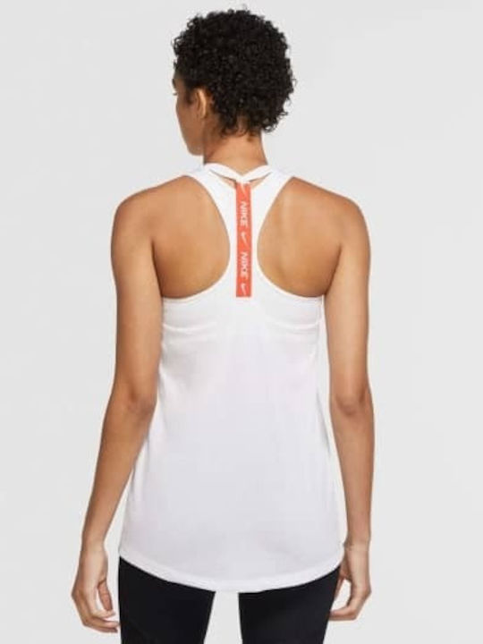 Nike Damen Sportlich Bluse Ärmellos Weiß