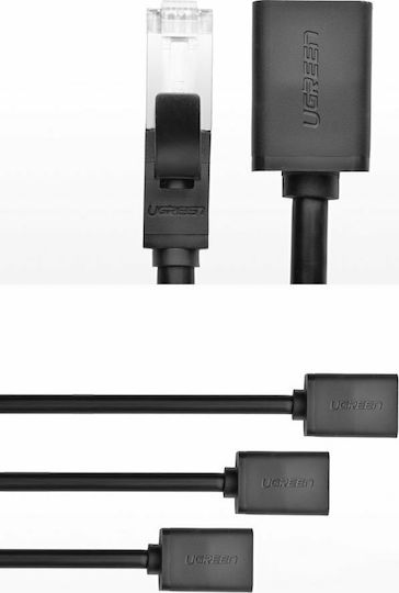 Ugreen F/FTP Cat.6 (Gigabit) Καλώδιο Δικτύου Ethernet 3m Μαύρο