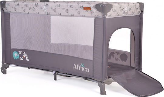 Cangaroo Africa Παρκοκρέβατο Γκρι 125x65cm