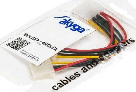 Akyga 4-Pin Molex - 4-Pin Molex Kabel 0.15m Mehrfarbig (AK-CA-15)