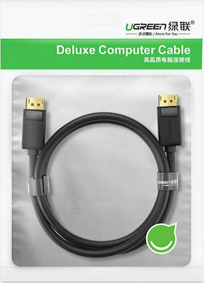 Ugreen Cable DisplayPort male - DisplayPort male 3m Μαύρο (10212)