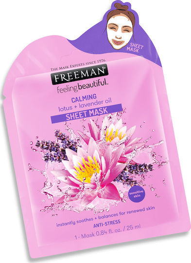 Freeman FeelingBeautiful Lotus & Lavender Oil Sheet Μάσκα Προσώπου για Επανόρθωση 25ml