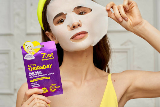 7DAYS Active Thursday Sheet Μάσκα Προσώπου για Ενυδάτωση 28gr