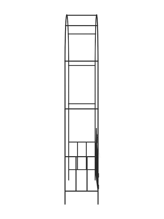 Arcadă De Grădină Din Metal Negru 138x40x238cm