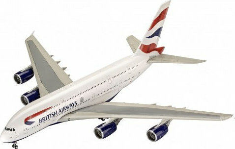 Revell A380-800 British Airways Static Airplane Model 1:144 50.4x55.5cm 163pcs AIRWAYS-