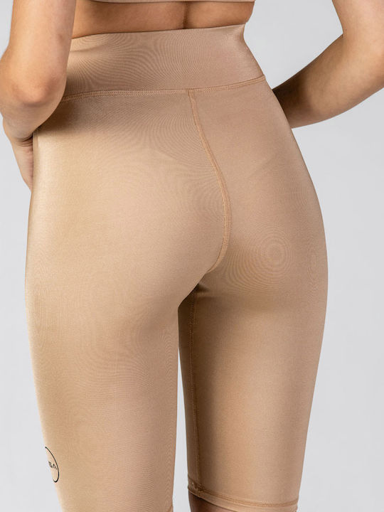 Glow 17-2002 Women's Bike Training Legging High Waisted Gold