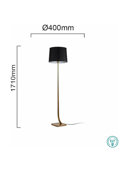 Faro Barcelona Rem Floor Lamp H171xW40cm. with Socket for Bulb E27 Black