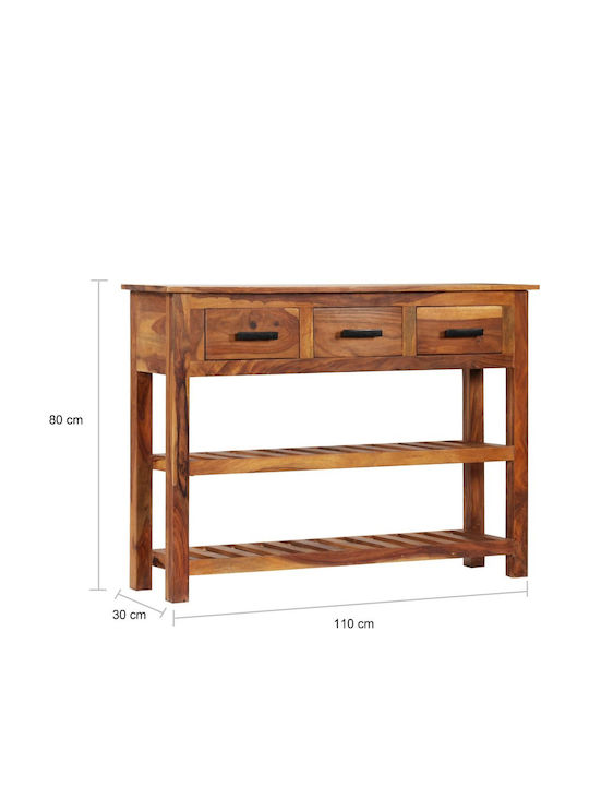 Console Table Made of Solid Sheesham Wood L110xW30xH80cm
