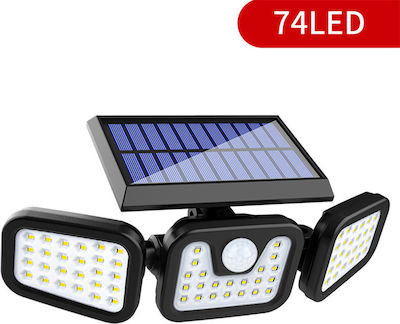 Wasserdicht Solar LED Flutlicht 7W mit Bewegungssensor IP44