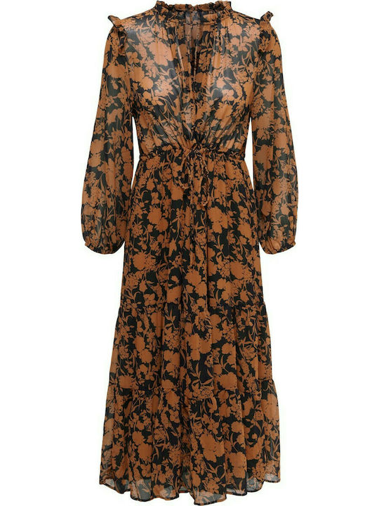 Midi All Day Φόρεμα Μακρυμάνικο Floral