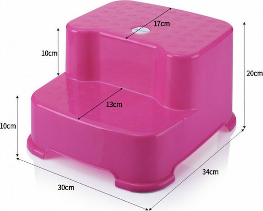 Chipolino Dublu Scăunele Trepte Pentru Copii BabyUp Fuchsia