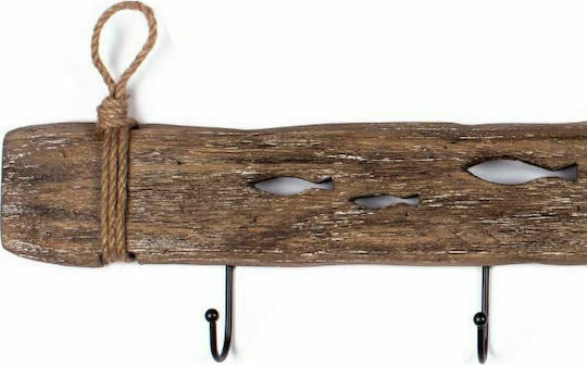 Synchronia Ψαράκια Ξύλινη 5 Θέσεων 99x5x16cm