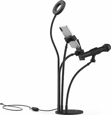 NR9104 Ring Light 9cm 2800 - 6500K with Desktop Stand/Mount Stand and Mobile Holder