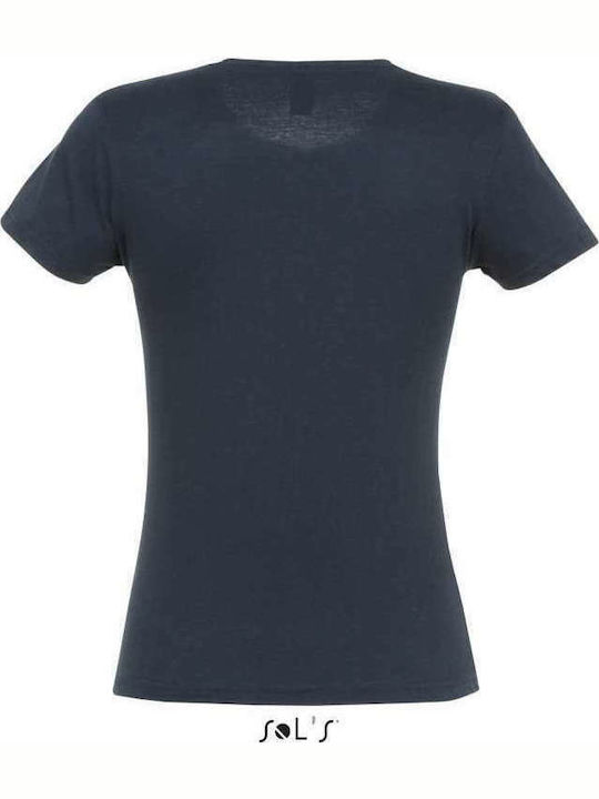 Sol's Miss Werbe-T-Shirt in Marineblau Farbe