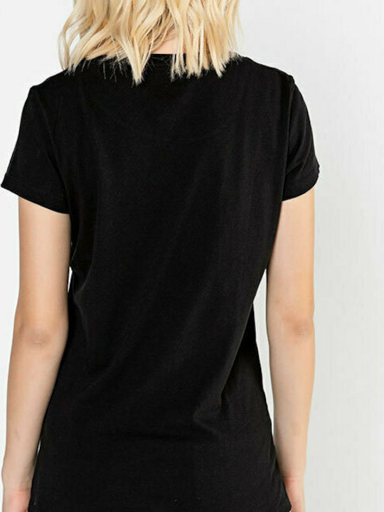 Edward Jeans 19.1.2.01.127 Women's T-shirt Black 19.1.2.01.003-BLACK