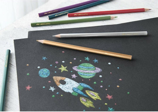 Faber-Castell Metallic Ξυλομπογιές Σετ 10 χρώματα