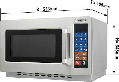 GGMgastro Commercial Microwave Oven 34lt L55.3xW48.5xH34.3cm MWM3414