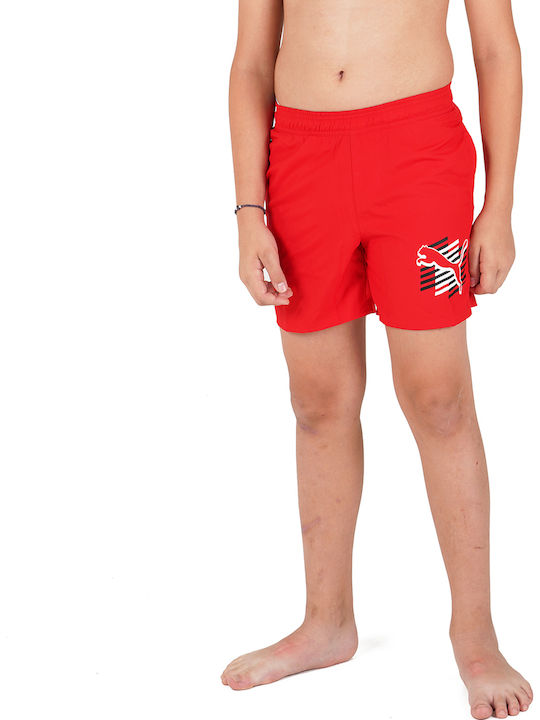 Puma Kinder Badeanzug Badeshorts Rot