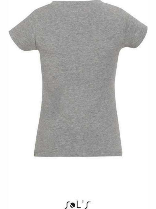 Sol's Moon Women's Short Sleeve Promotional T-Shirt Grey Melange 11388-350