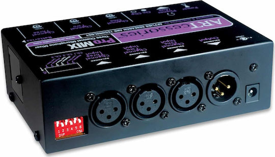 ART Pro Audio ProMix Analog Mixer 3 Channels with Phantom Power and 3 XLR Inputs