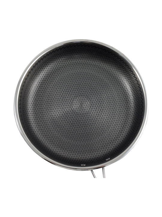 Chios Hellas Pan with Cap made of Stainless Steel with Non-Stick Coating 28cm