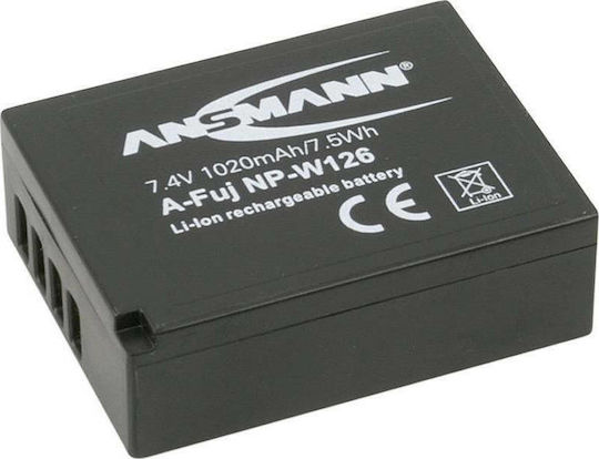Ansmann Kamera Batterie A-Fuj NP-W 126 1400-0029 Lithium-Ionen (Li-Ion) Kompatibel mit Fujifilm