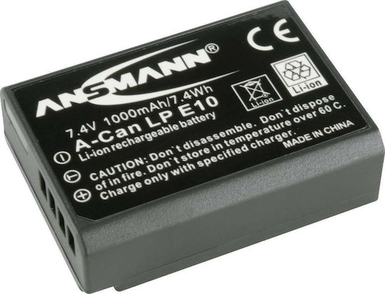 Ansmann Baterie aparat foto A-Can LP E10 Litiu-Ion (Li-Ion) 1000mAh Compatibilă cu Canon