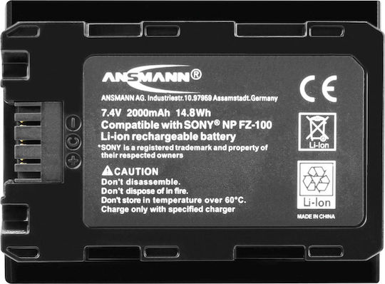 Ansmann Camera Battery NP FZ-100 1400-0079 Lithium Ion (Li-Ion)
