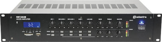 Adastra RM1202 Integrat Amplificator comercial 120W/100V și Conexiuni USB/FM/Bluetooth