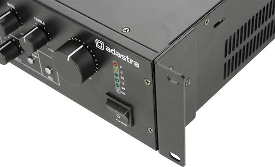 Adastra RM244V Integriert Kommerzieller Verstärker 5 Kanäle mit 4 Zonen 240W/100V und USB/FM/Bluetooth-Anschlüssen in Schwarz Farbe