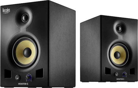 Hercules Monitor 5 Ηχεία Studio Monitor 5" 160W (Ζεύγος) Μαύρα