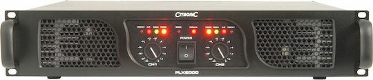 Citronic PLX2000 Amplificator de putere Amplificator PA 2 Canale 700W/4Ω 400W/8Ω cu Sistem de Răcire