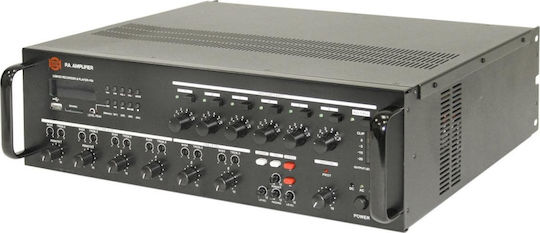 Show PS-4806 Ολοκληρωμένος Ενισχυτής Εγκαταστάσεων με 6 Ζώνες 80W/100V και Συνδέσεις USB/FM