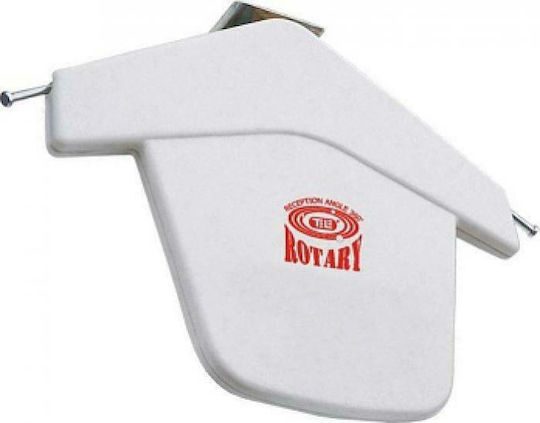 Tele Rotary Outdoor TV Antenna (with power supply) White Connection via Coaxial Cable