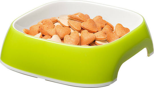 Ferplast Glam Plastic Bowl Food & Water for Dog & Cat with Base 750ml in Green Color