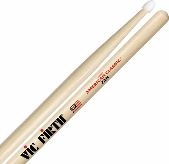 Vic Firth 7A American Classic Hickory Drumstick with Nylon Drop Head