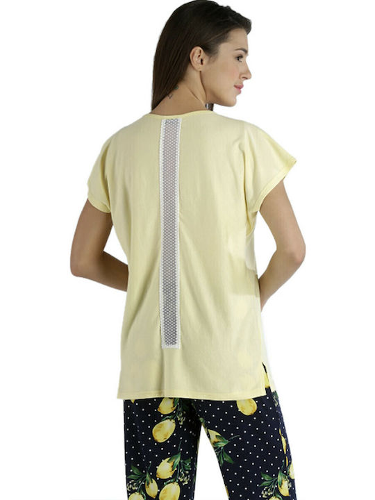 Rachel Damen Pyjama-Hose Gelb