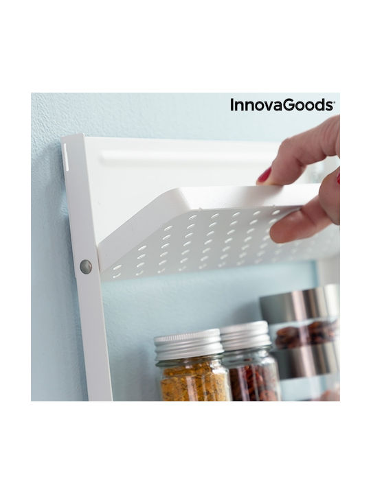 InnovaGoods Magorac Κρεμάστρα Κουζίνας Ξύλινη σε Λευκό Χρώμα 7.5x27x32cm