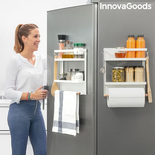 InnovaGoods Magorac Държач за Хартиени Кърпички Стенен Металик Бяла 27x2x7.5cm V0103239