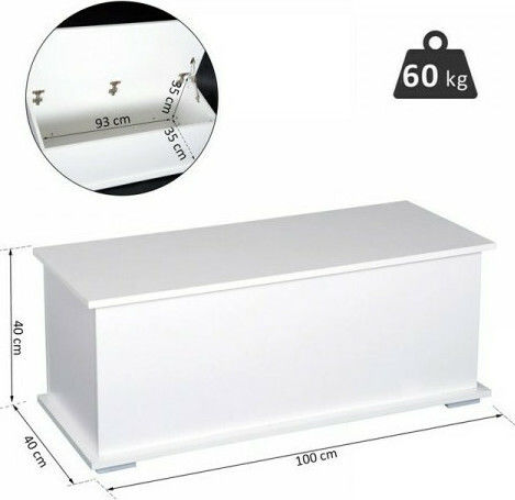 Entry Furniture with Shoe Rack White 100x40x40cm